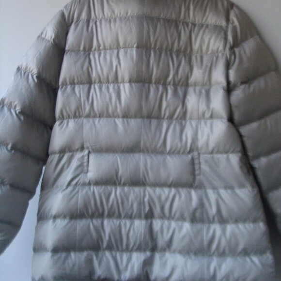 MARINA SPORT Women's Gray Duck Down Quilted Puffer Jacket, Size M-L. Italy - Picture 8 of 16